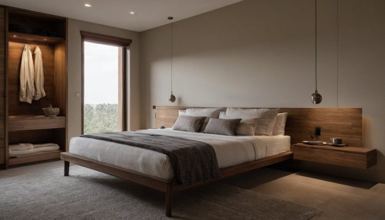 Which king-bed orientation preserves the bedroom’s walking route